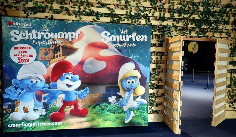 Şirinler Köyü Brüksel'de açıldı 