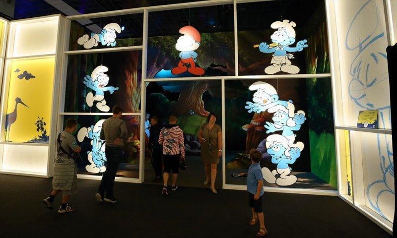 Şirinler Köyü Brüksel'de açıldı 