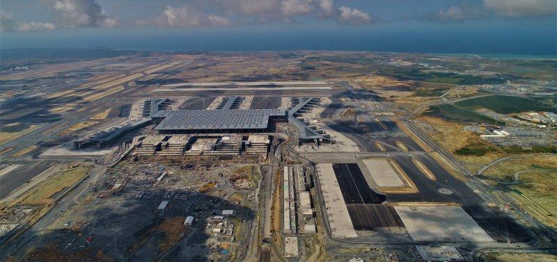 Üçüncü Havalimanı'ndaki çalışmalar havadan görüntülendi