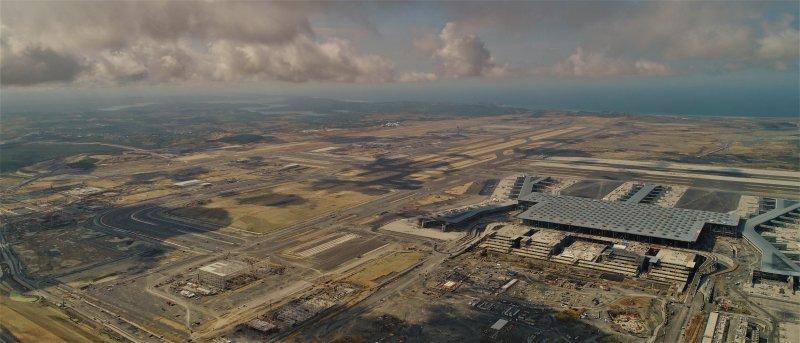 Üçüncü Havalimanı'ndaki çalışmalar havadan görüntülendi