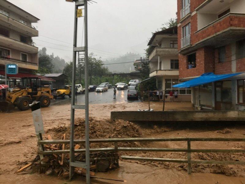 Rize'deki sel felaketinden görüntüler