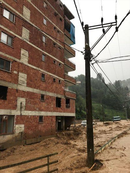 Rize'deki sel felaketinden görüntüler