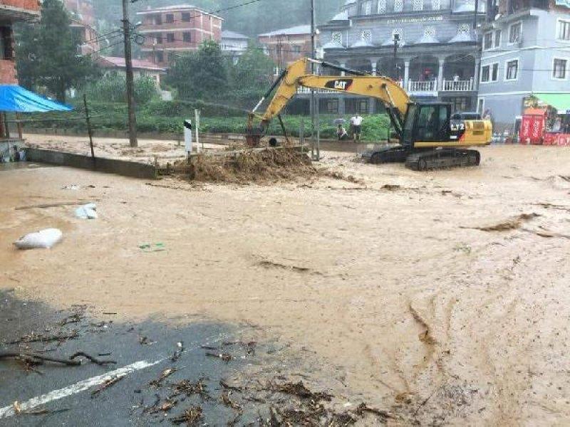 Rize'deki sel felaketinden görüntüler