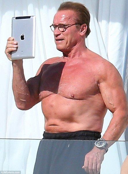 Arnold Schwarzenegger'in ahşap heykeli yapıldı 
