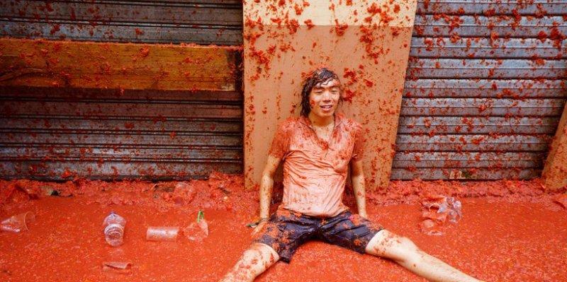 Domates Festivali bu yıl da renkli görüntülere sahne oldu