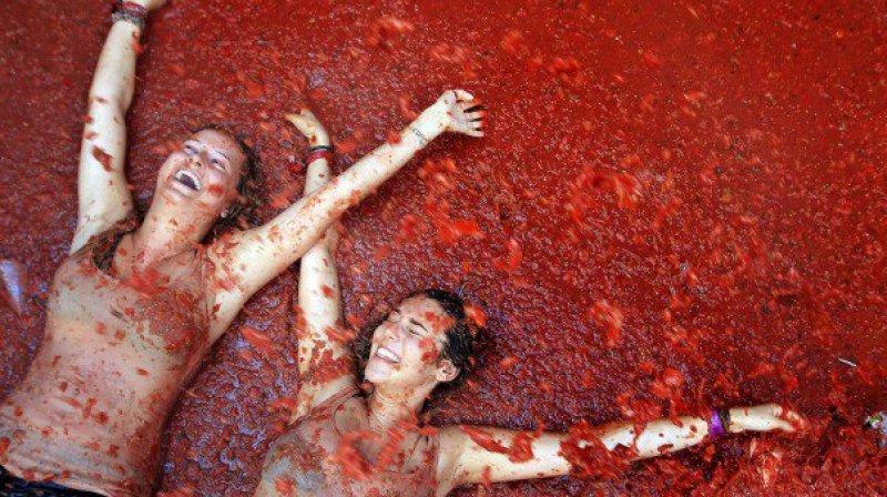 Domates Festivali bu yıl da renkli görüntülere sahne oldu