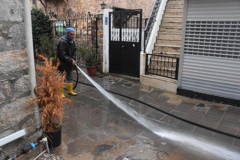 Sel felaketi sonrası Bodrum'da hasar çalışmaları devam ediyor 