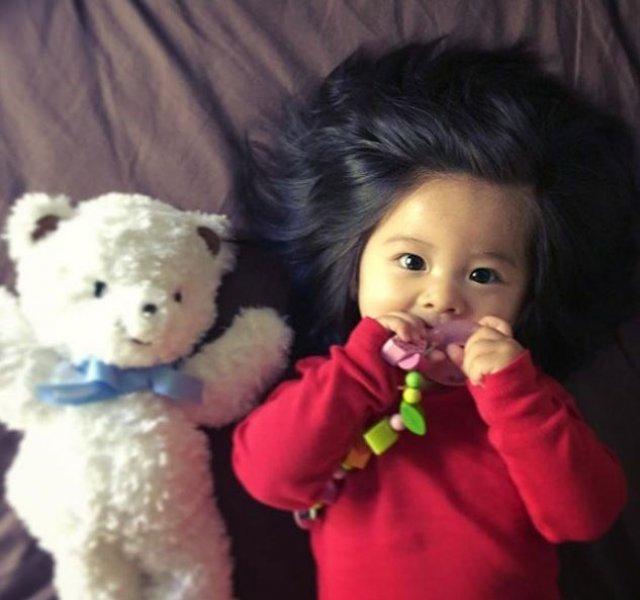 Instagram'ın gür saçlı bebeği Chanco