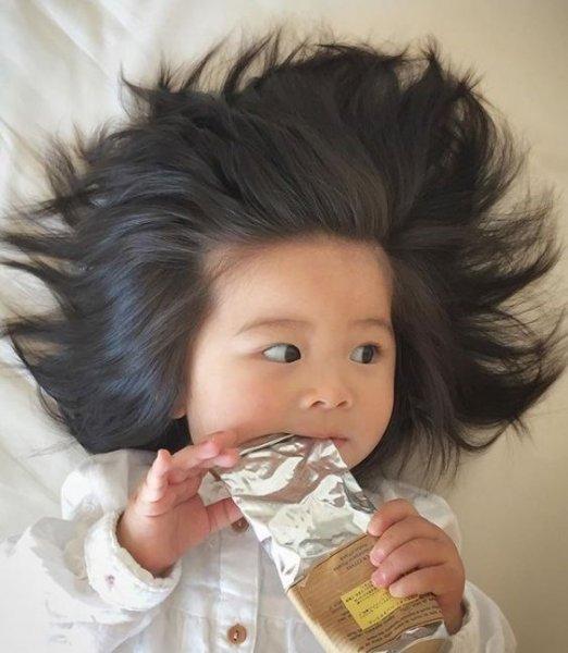 Instagram'ın gür saçlı bebeği Chanco