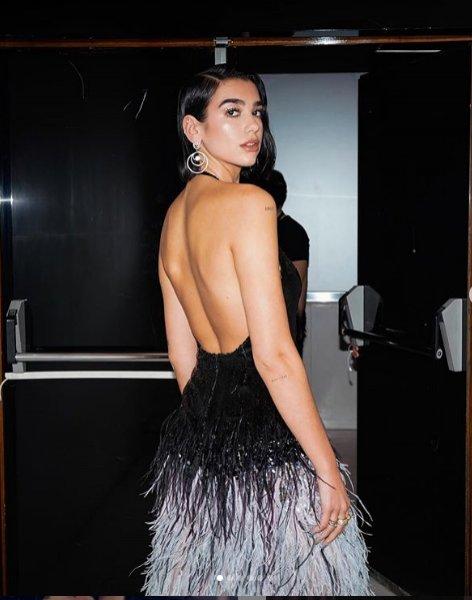 Şarkıcı Dua Lipa kırmızı halıya damga vurdu - Resim 15
