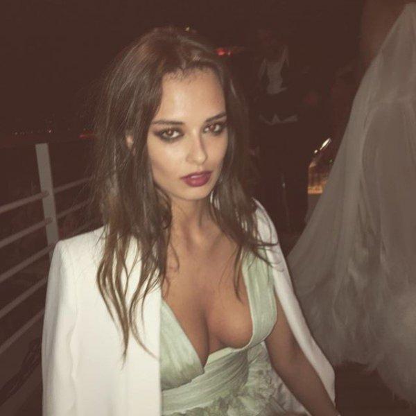 Elif Aksu Galatasaray maçını izledi