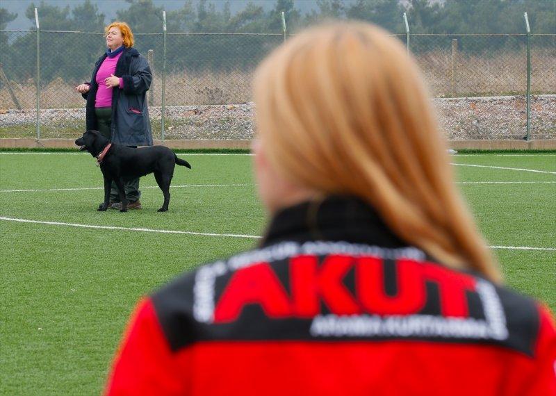 Arama kurtarma köpeklerinin sınav telaşı