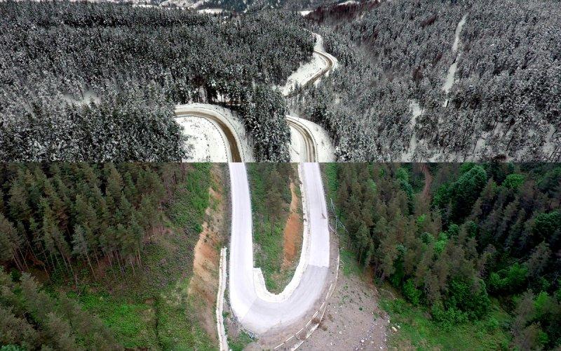 Yaz-kış bir arada kuş bakışı Türkiye