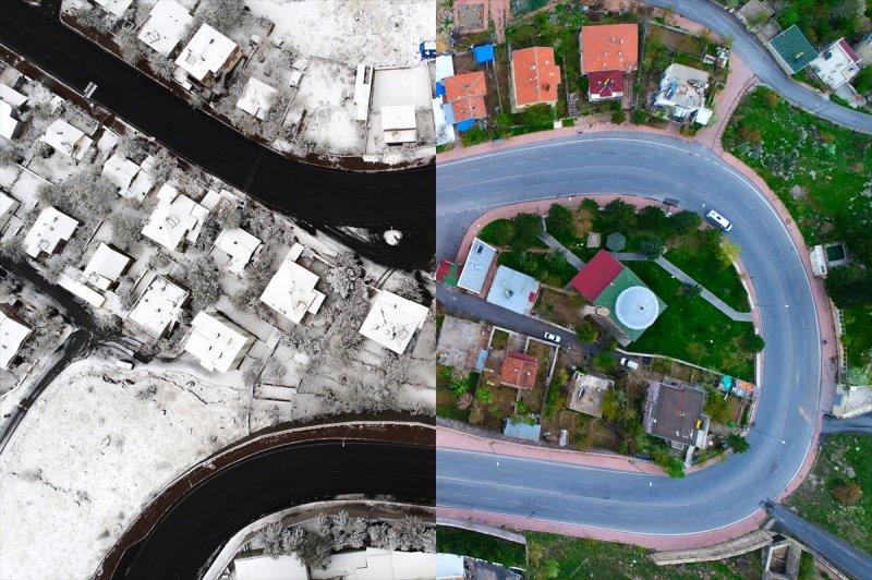 Yaz-kış bir arada kuş bakışı Türkiye