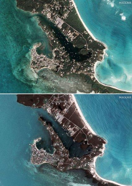 Dorian Kasırgası'nın neden olduğu yıkımın uydu fotoğrafları