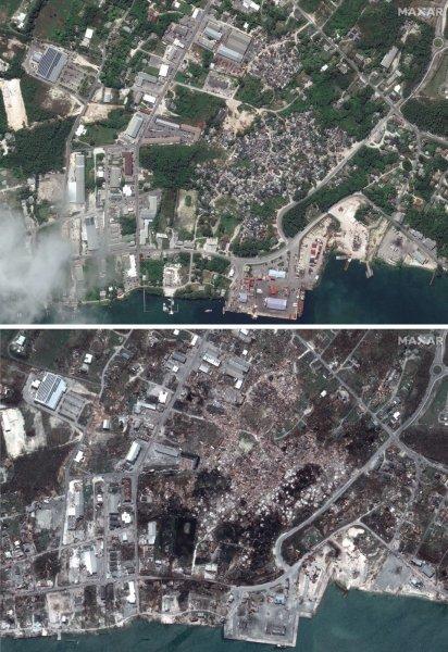 Dorian Kasırgası'nın neden olduğu yıkımın uydu fotoğrafları