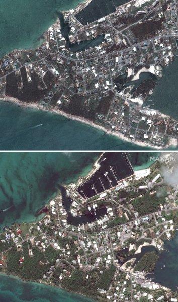 Dorian Kasırgası'nın neden olduğu yıkımın uydu fotoğrafları