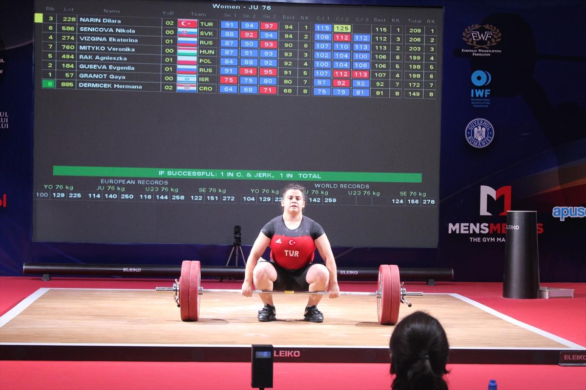 Genç halterci Dilara Narin Avrupa şampiyonu