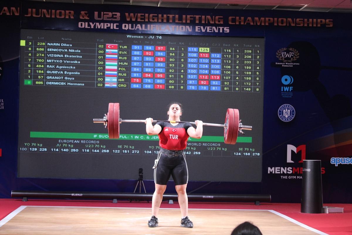 Genç halterci Dilara Narin Avrupa şampiyonu