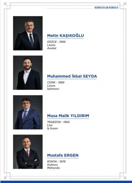 DEVA Partisi'nin kurucular listesi