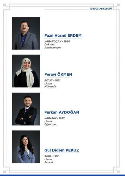 DEVA Partisi'nin kurucular listesi