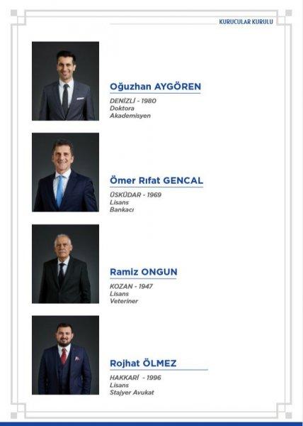 DEVA Partisi'nin kurucular listesi