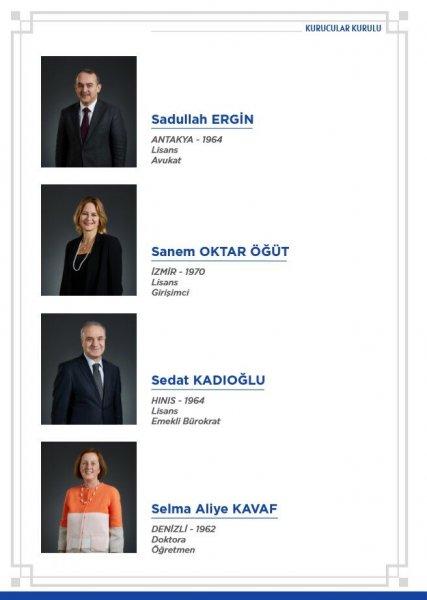 DEVA Partisi'nin kurucular listesi