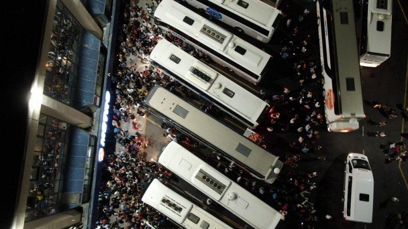 15 Temmuz Demokrasi Otogarı'nda asker uğurlama yoğunluğu