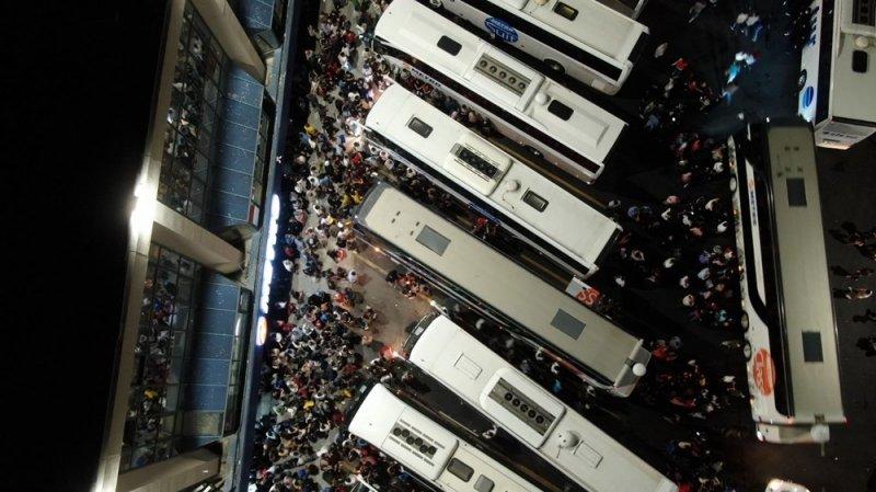 15 Temmuz Demokrasi Otogarı'nda asker uğurlama yoğunluğu