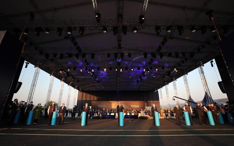 Yerli otomobil fabrikasının temel atma töreninden fotoğraflar