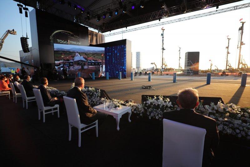 Yerli otomobil fabrikasının temel atma töreninden fotoğraflar