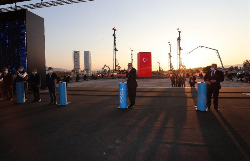 Yerli otomobil fabrikasının temel atma töreninden fotoğraflar