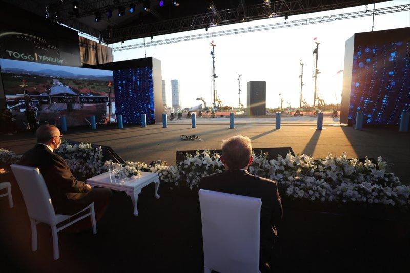 Yerli otomobil fabrikasının temel atma töreninden fotoğraflar