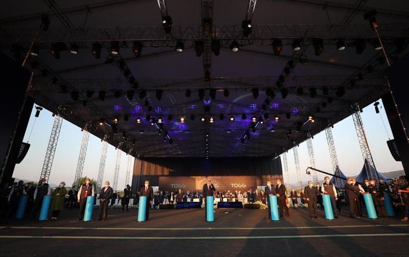 Yerli otomobil fabrikasının temel atma töreninden fotoğraflar