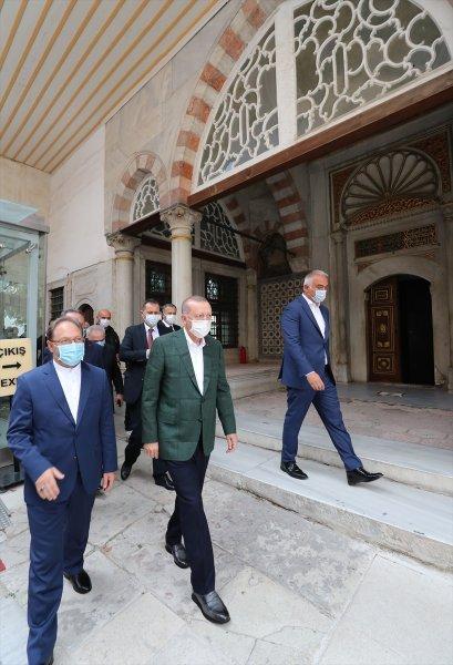 Cumhurbaşkanı Erdoğan, Ayasofya Camii'ni inceledi 