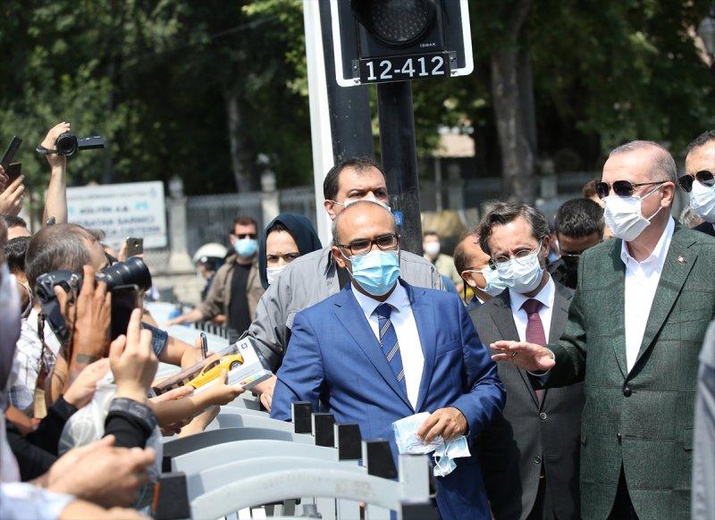 Cumhurbaşkanı Erdoğan, Ayasofya Camii'ni inceledi 
