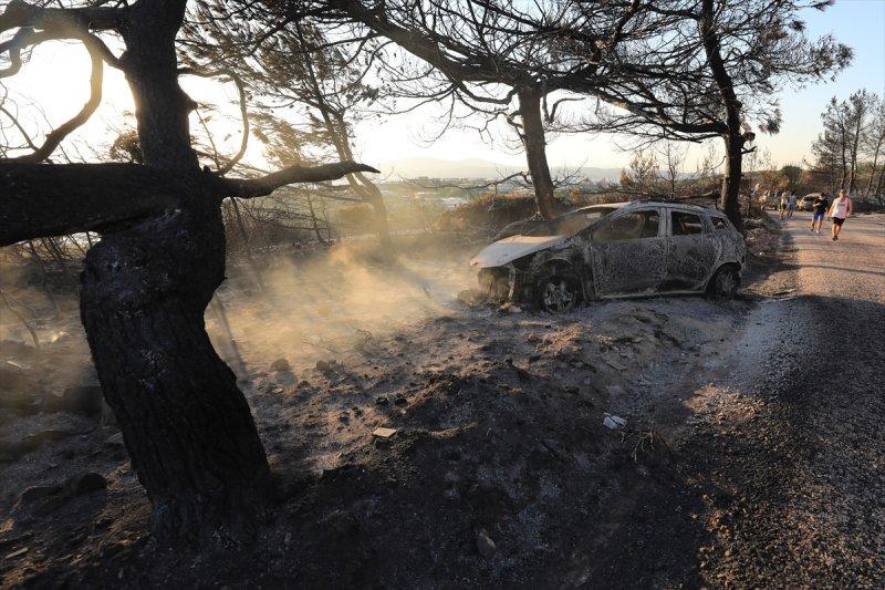 İzmir'de otlukta çıkan yangın, 50 aracı yaktı