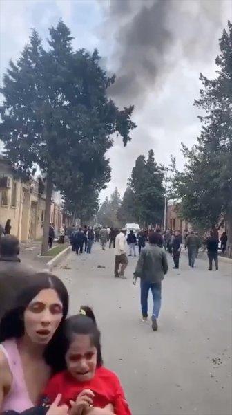 Ermenistan'ın sivilleri hedef aldığı Gence'den ilk görüntüler