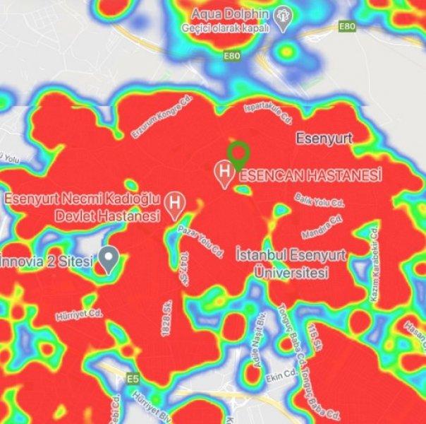 İstanbul'un koronavirüs haritası 