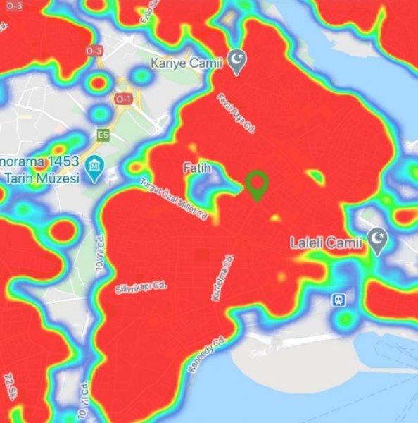 İstanbul'un koronavirüs haritası 