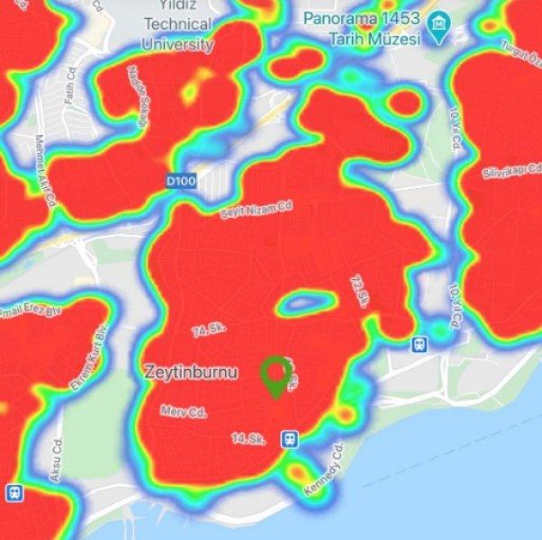 İstanbul'un koronavirüs haritası 