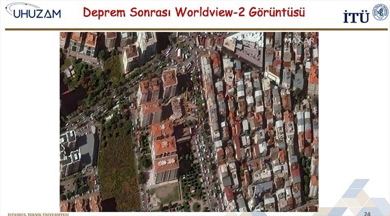 İzmir depreminin ardında bıraktığı yıkım uzaydan görüntülendi