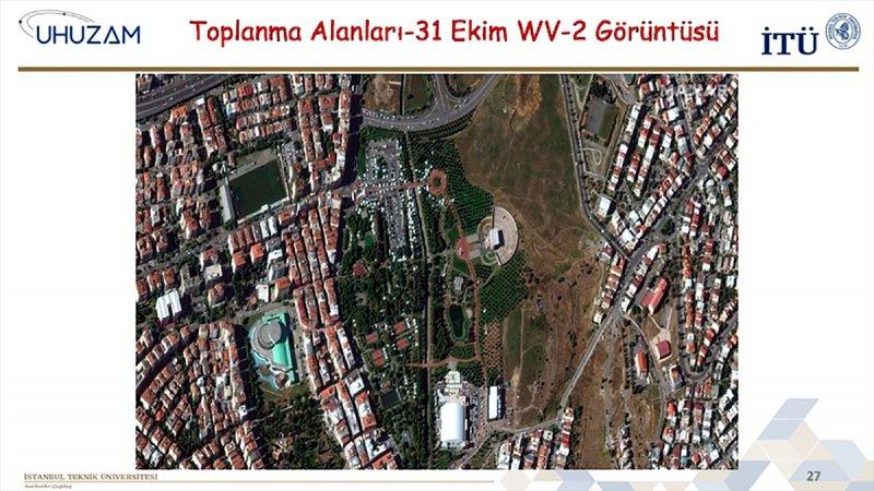 İzmir depreminin ardında bıraktığı yıkım uzaydan görüntülendi