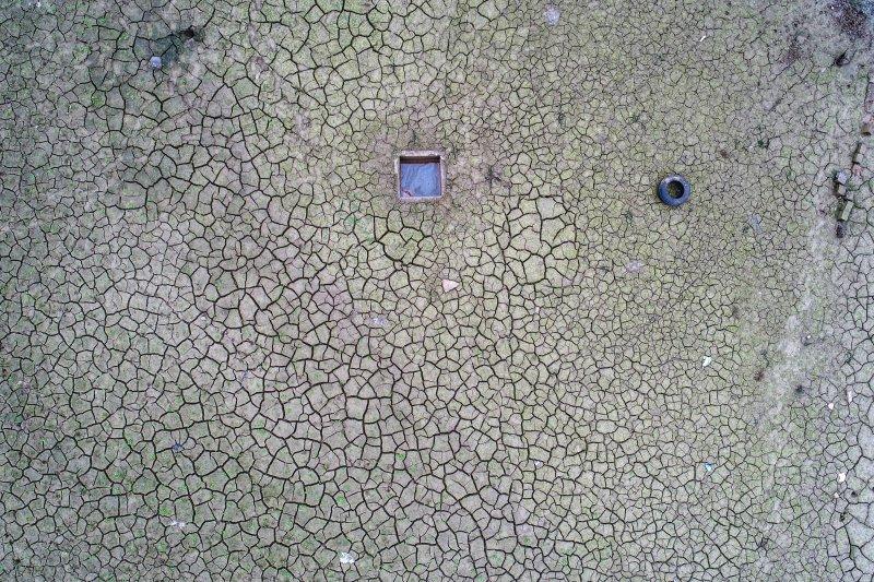 Sazlıdere Barajı’nda sular çekildi