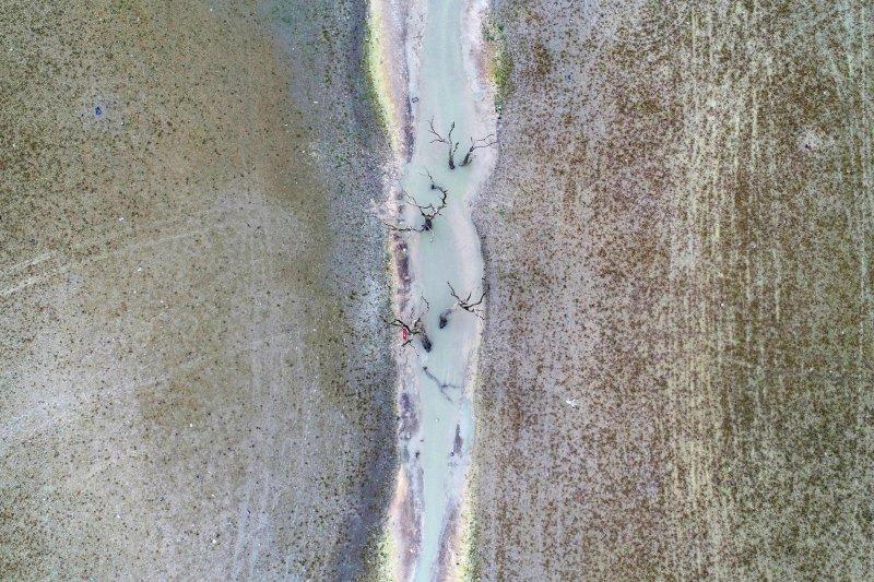 Sazlıdere Barajı’nda sular çekildi