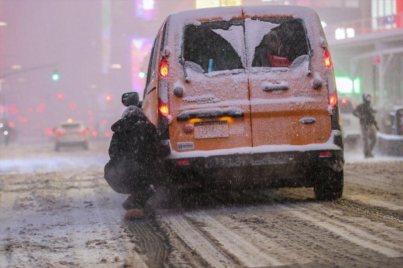 New York'ta kar yağışı