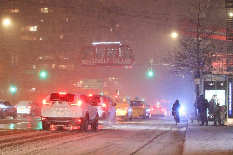 New York'ta kar yağışı