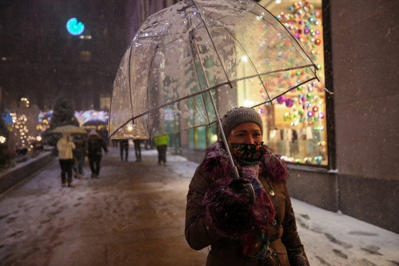 New York'ta kar yağışı