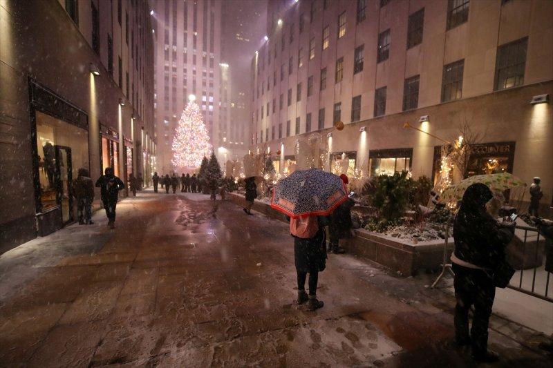 New York'ta kar yağışı