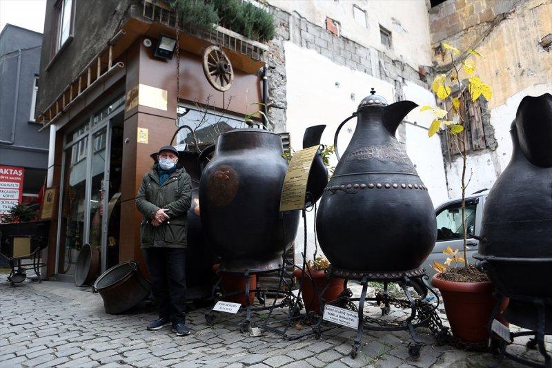 Trabzonlu bakır ustasının devasa ürünleri